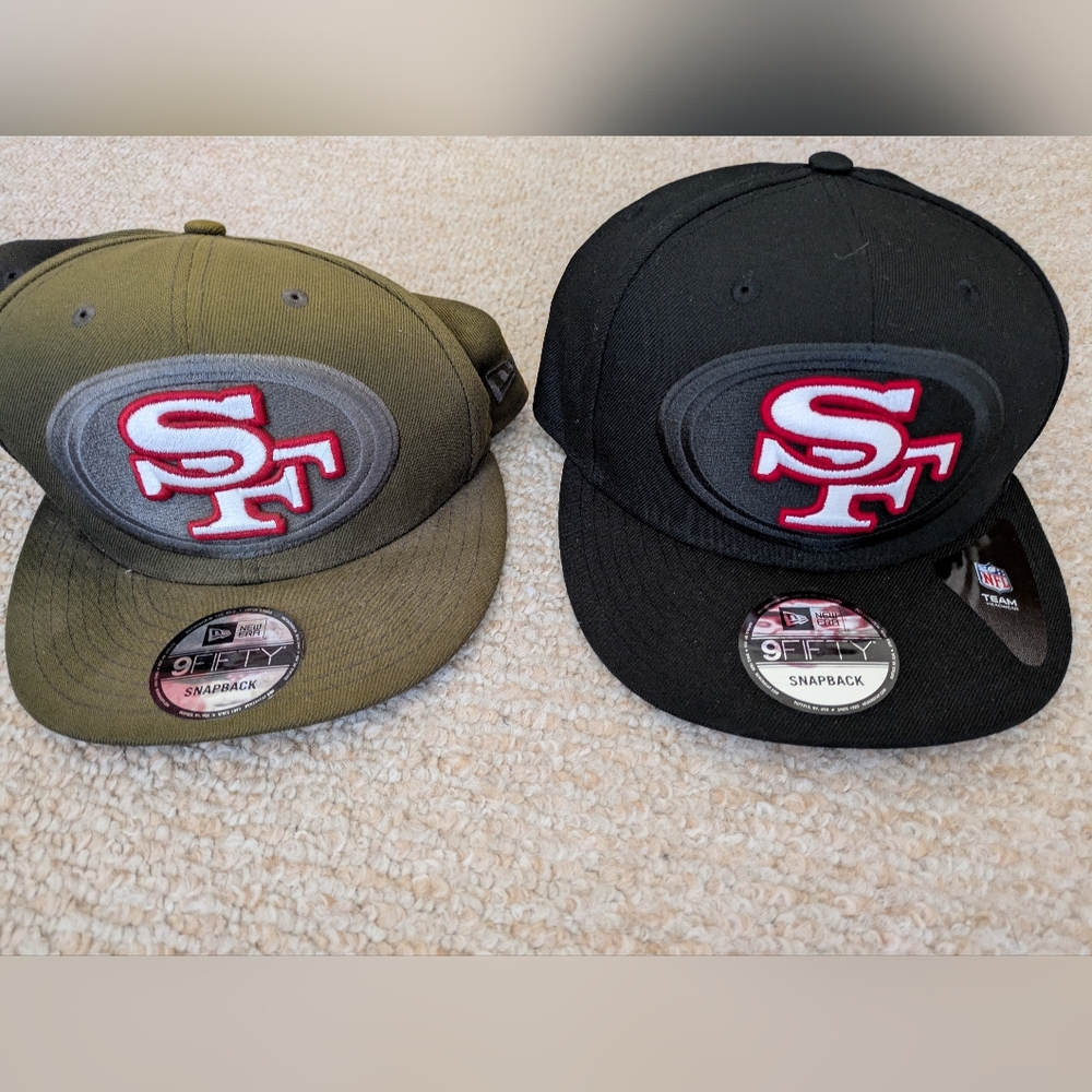 New Era SF Snapback Hats - Olive and Black